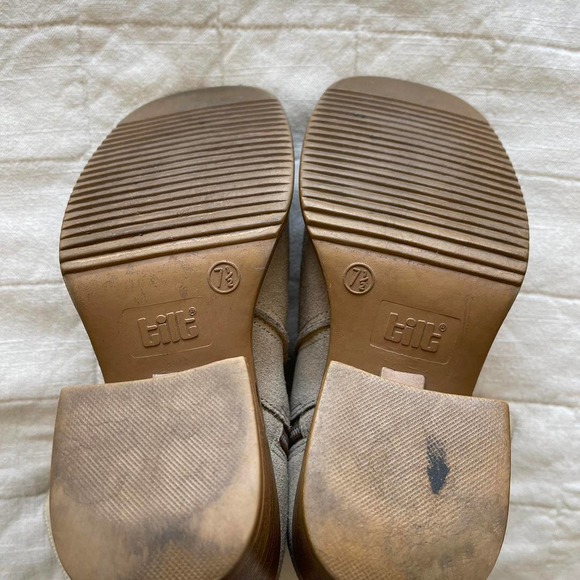 90s tilt platform tan suede - Picture 3 of 4